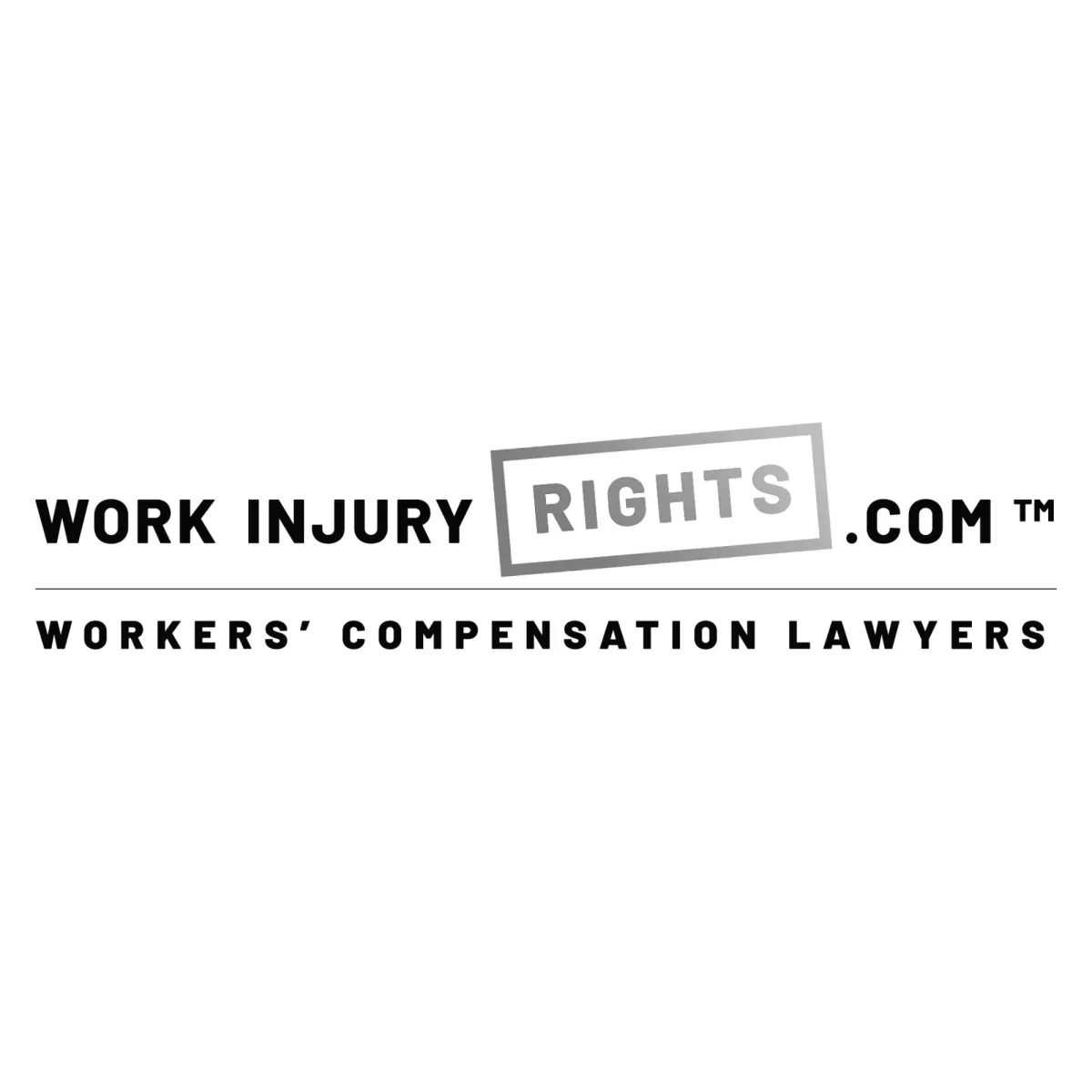 Work Injury Rights logo for workers' compensation lawyers, promoting legal services for workplace injuries.