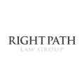 Right Path Law Group logo with bold, elegant typography on a clean white background.