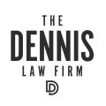 The Dennis Law Firm logo with bold text and stylized 'D' emblem below.